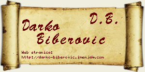 Darko Biberović vizit kartica
